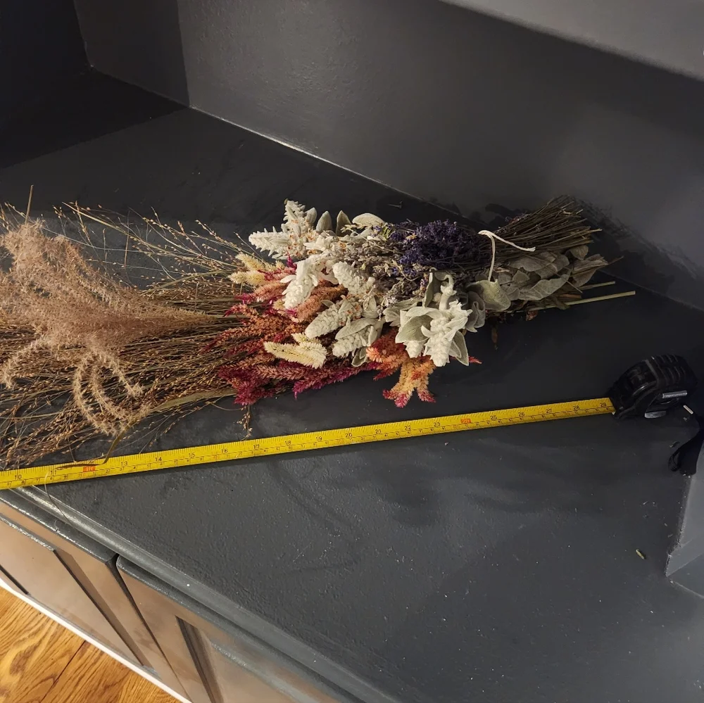 Real Dried Flower Bouquet. 29 Inches Long. - Picture 7 of 7